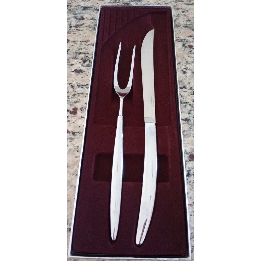 VTG Carvel Hall Stainless Steel 2 Piece Carving Set Knife and Fork Made in USA
